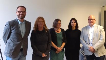 Vertreter*innen der Aidshilfen Hessen und Kassel mit Markus Schmidt (r.), Fachbereichsleitung beim LWV Hessen.