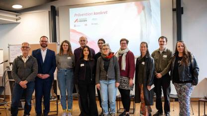 Ein Gruppenfoto der Beitragenden zum Fachtag Prävention konkret.